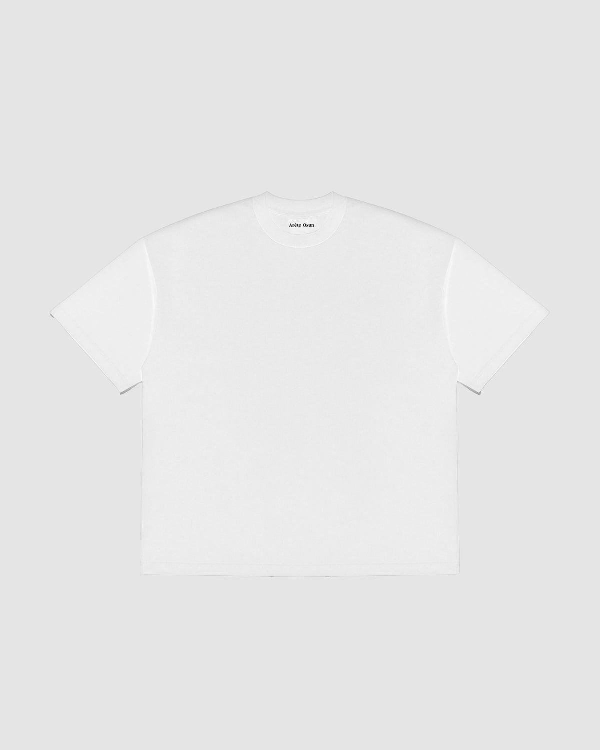 Fundamental T in White - Heavyweight Luxury T-Shirt with dropped shoulder and box fit by Arête Osun