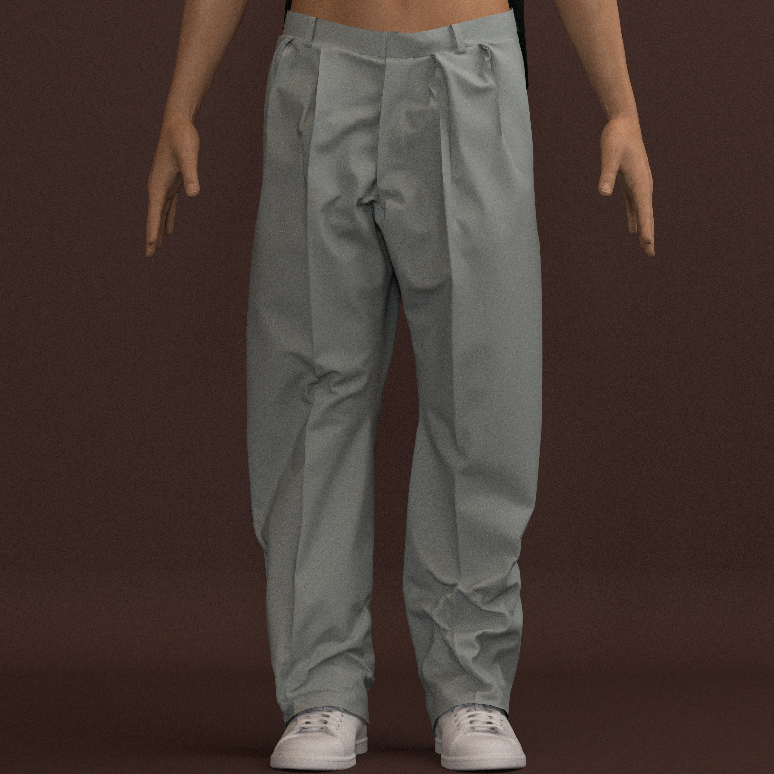 Cloud Trouser in grey – wide leg, relaxed fit, flowing drape. Effortless | Arête Osun