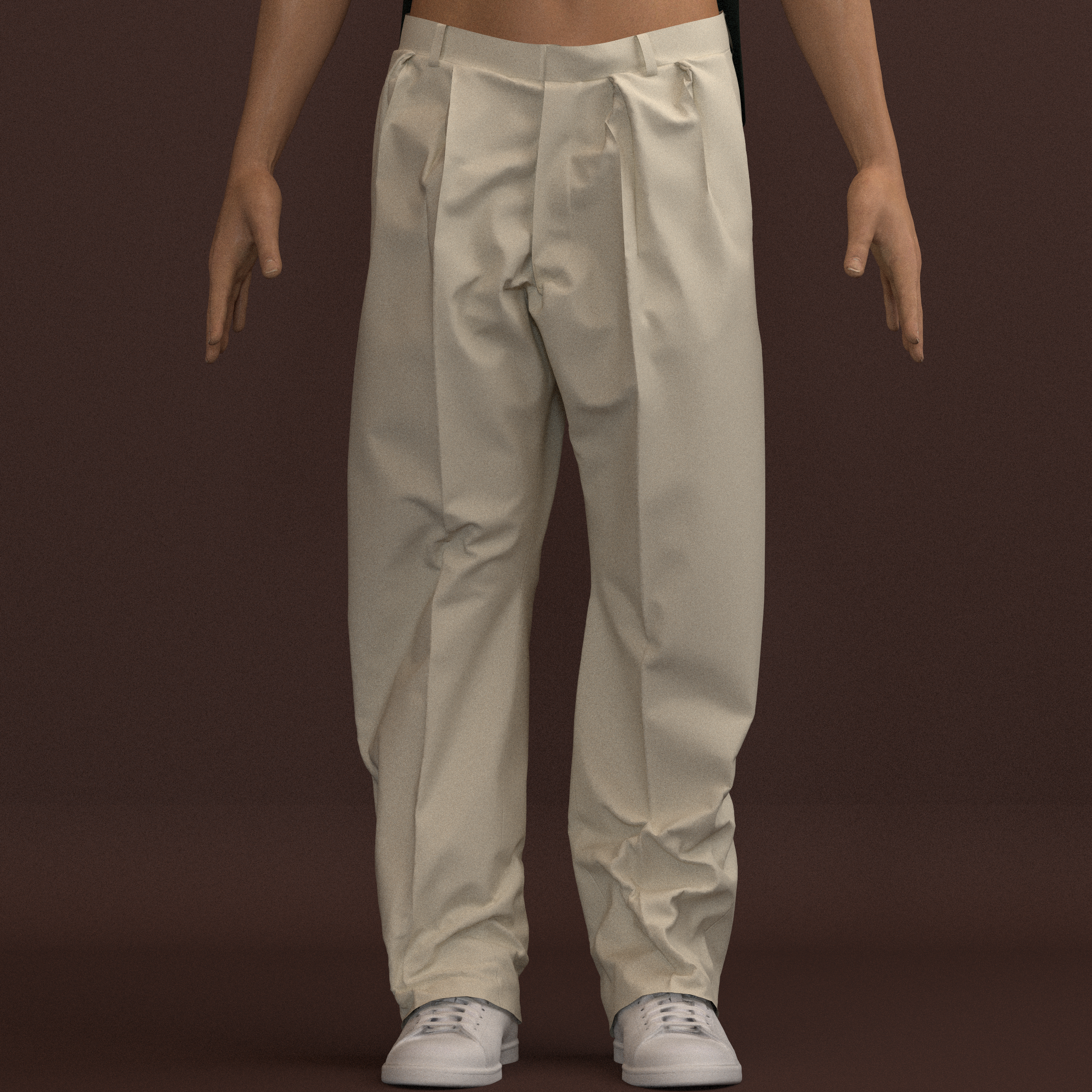 Cloud Trouser in cream – wide leg, relaxed fit, flowing drape. Effortless | Arête Osun